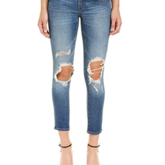 J Brand Denim - J Brand Skinny Distressed Dark Wash Jeans Size 24